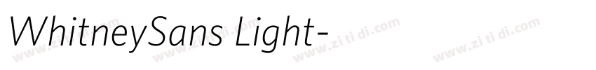 WhitneySans Light字体转换